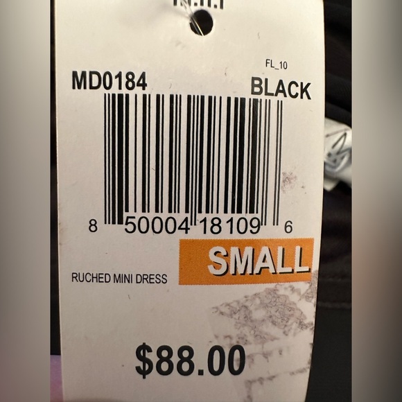 NEW M.N.I. Los Angeles Black Ruched Mini Dress Sheer Detail Zip Back Size Small - Picture 10 of 12